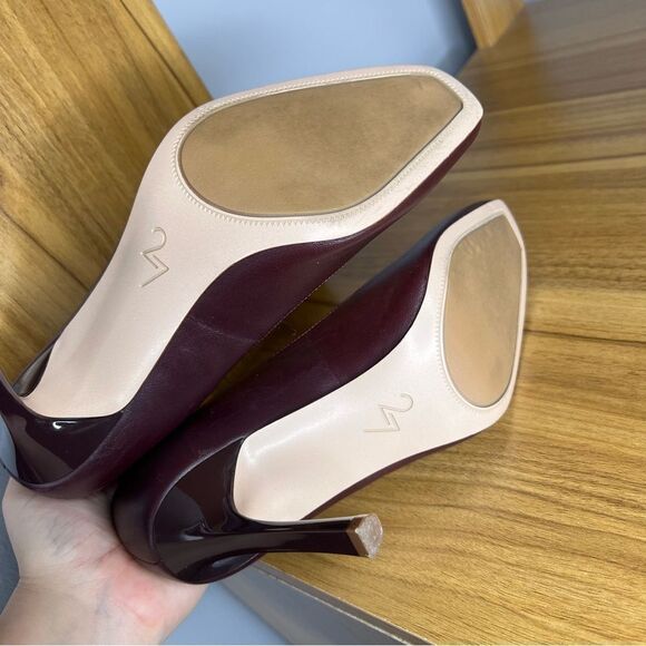 Sz 7.5M 27 Edit Burgundy Brown Elegant Leather Pumps $150 MSRP - Picture 13 of 14